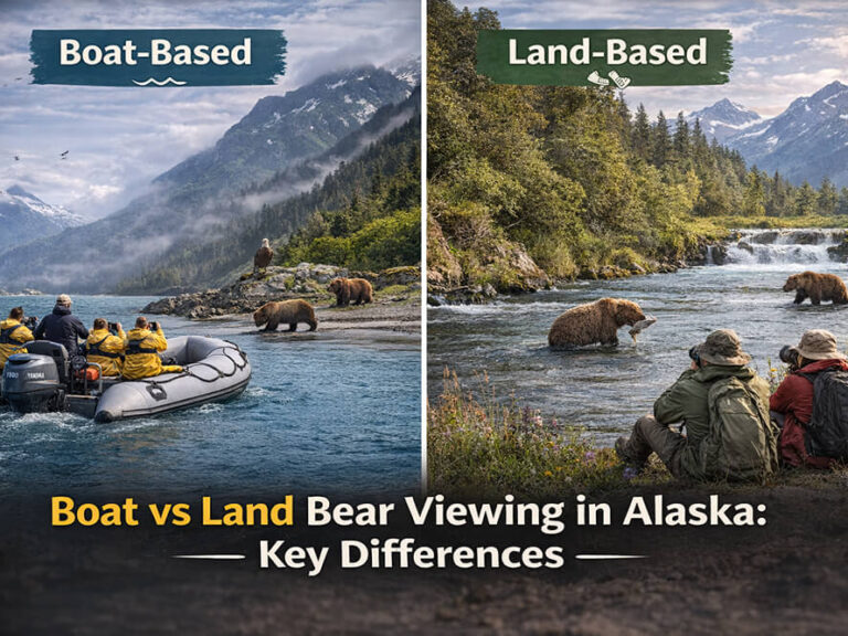 Boat vs Land Bear Viewing in Alaska