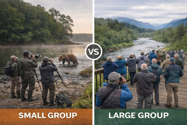 Small vs Large Bear Viewing Tours in Alaska
