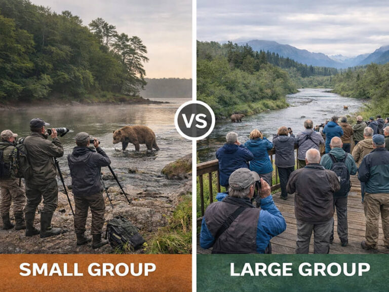 Small vs Large Bear Viewing Tours in Alaska