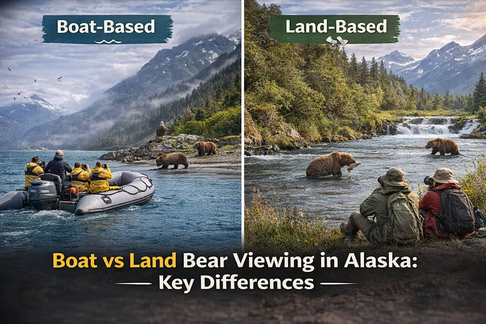 Boat vs Land Bear Viewing in Alaska