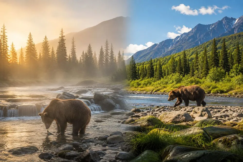 Morning and Afternoon Bear Viewing